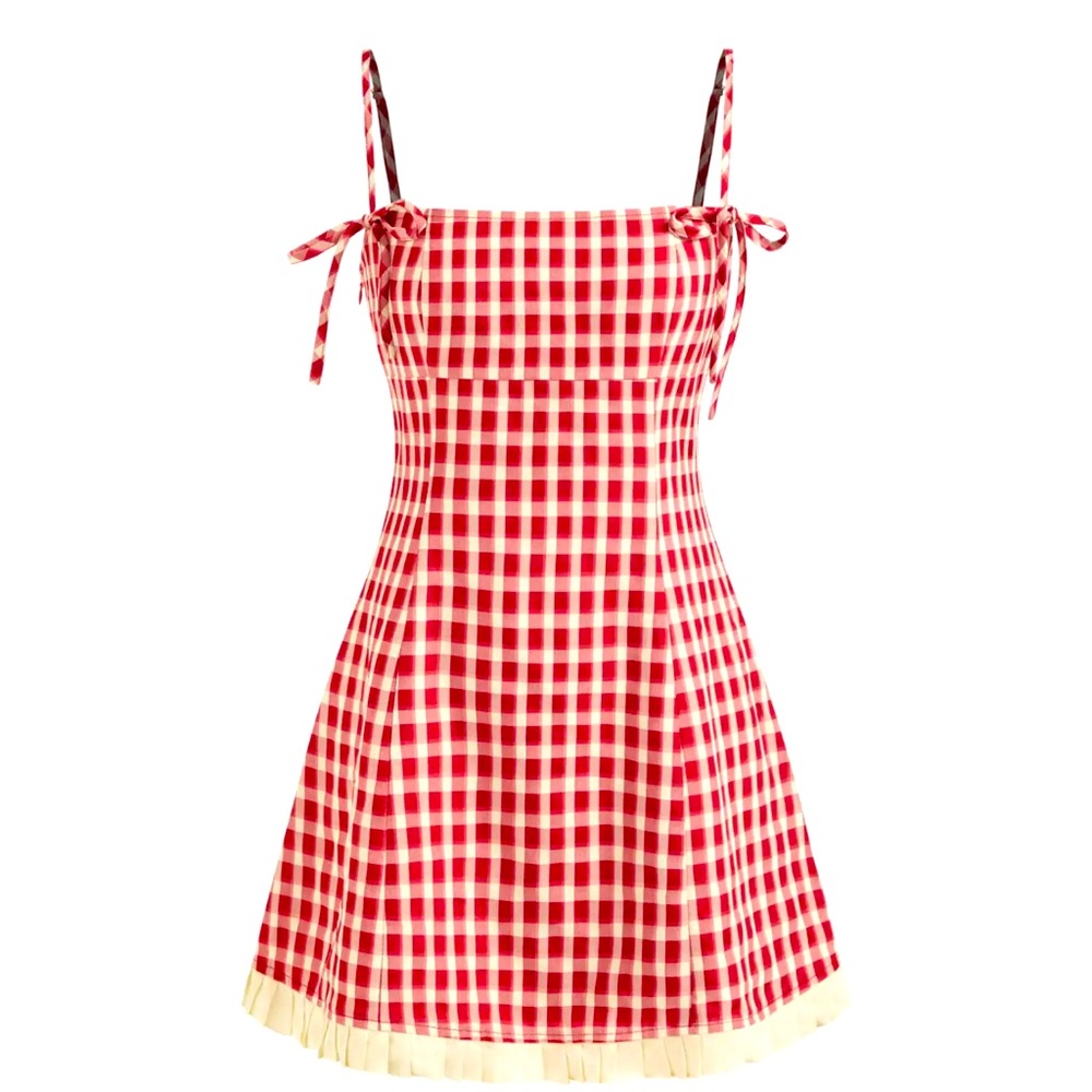 Gingham mini dress